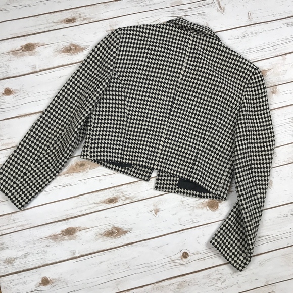 VTG Ann Taylor LOFT Checkered Cropped Jacket 8 - Picture 6 of 6